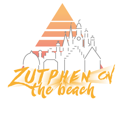 Logo Zutphen on the beach